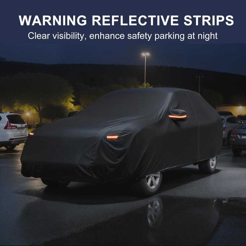 Motoforti Car Cover for Hyundai Tucson 210D-PU Outdoor Full Car Cover All Weather with Door Zipper