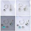 2024 New Earring for Women 925 Silver Sparkling Star Butterfly Heart Tassels Feather Hoop Earrings Engagement Wedding Jewelry