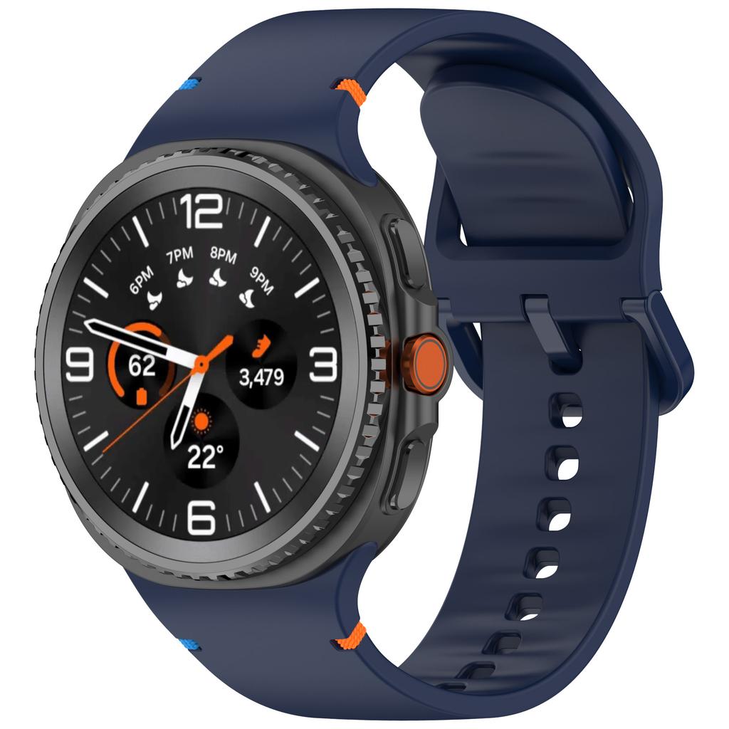 Спортивный силиконовый ремешок для Samsung Galaxy Watch 8 40 мм 44 мм Официальный браслет с прострочкой Galaxy Watch 8 Classic 46 мм Correa