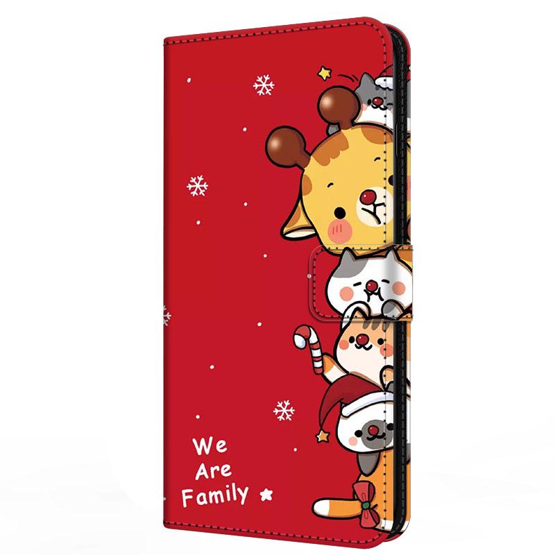 Чехол для Xiaomi Poco F7 F 7 с подставкой-книжка из кожи Merry Christmas Магнитный кошелек-защита Redmi Turbo 4 Pro