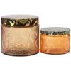 Modern Style Colorful Embossed Candle Jar with Glossy White Purple Tinplate Lid Candle Holder for Christmas Decor