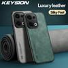 KEYSION Роскошный ретро-чехол из искусственной кожи для OPPO Reno13 Pro 5G, мягкий силиконовый + противоударный чехол для задней панели телефона из ПК для OPPO Reno 13 Pro 5G