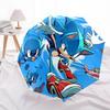 1pc Sonic the Hedgehog Automatic Folding Umbrella - Portable 3-Fold Design with 8-Bone Iron Frame, Outdoor for Fans, Travelers, Daily Use, Gift Idea.Q