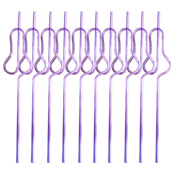 10 шт., фигурная декоративная соломинка, устойчивая к укусам, многоразовая, с гладкими краями, забавная