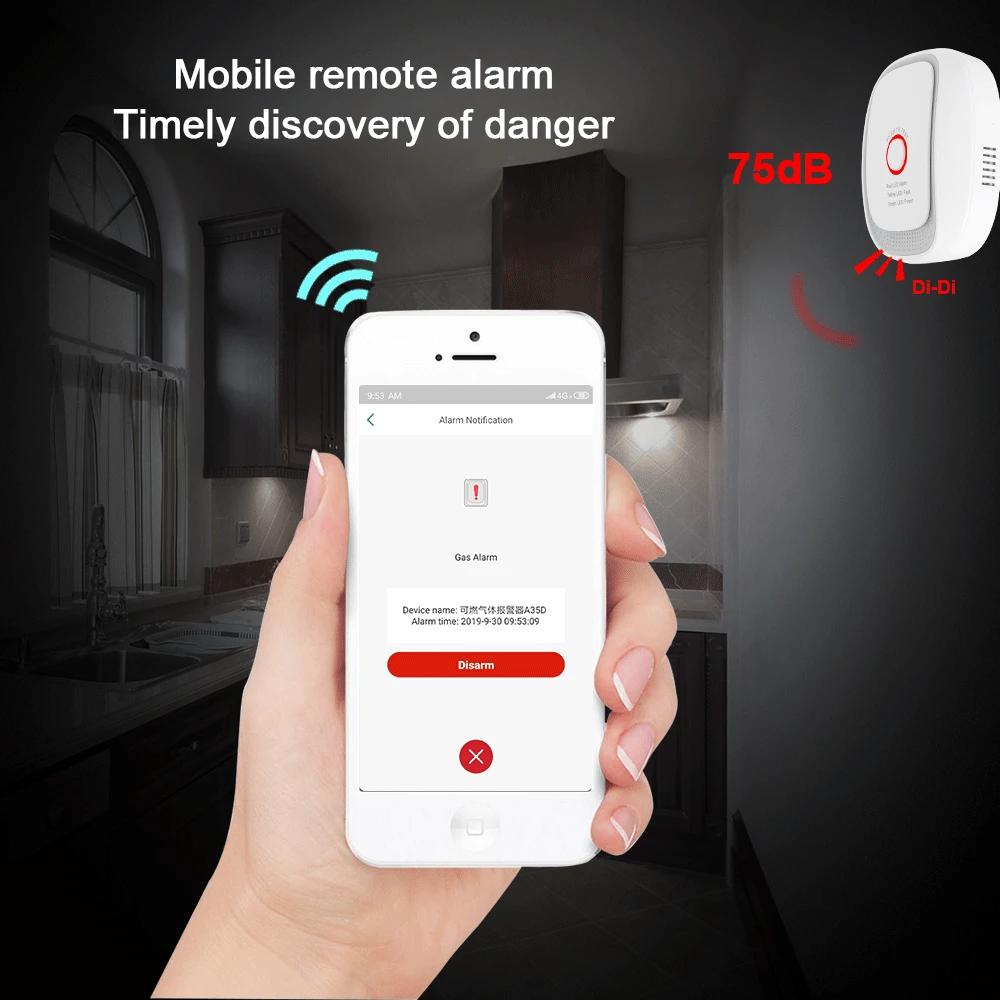 HEIMAN Standard Zigbee Combustible Gas Sensor – Natural Gas & LPG Leak Detector for Smart Home Security Alarm