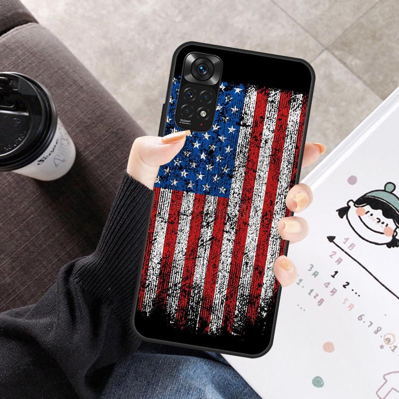 Чехол Флаг США для Xiaomi Redmi Note 11 10 9 8 12 Pro 10S 11S 12S Чехол для Redmi 9 10 10A 9C 10C 12C