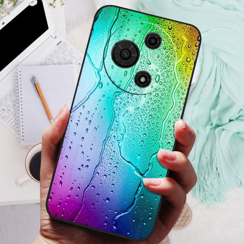 For TCL 605 Case Flower Geometric Painted Bumper Coque Soft Silicone Cover Fundas For TCL 60 SE 4G Cases 60SE TCL605 Shells