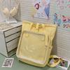 Schoolbag1011 new large-capacity student class shoulder handbag female Japanese cute girl transparent pain bag baby bag