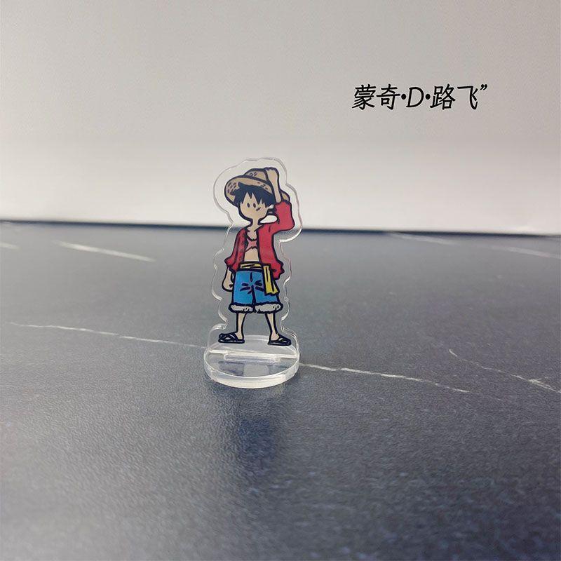 Мини-подставка-фигурка из аниме One Piece, мультяшная подставка для рабочего стола, креативная забавная подставка с Луффи, товары с Эйсом из One Piece