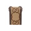 Gucci Мини-сумка через плечо Umbo GG, Бежевый холст Эбони с отделкой из коричневой кожи, Золотая фурнитура, Унисекс для ежедневных покупок, путешествий 625615-UKMBG-2572