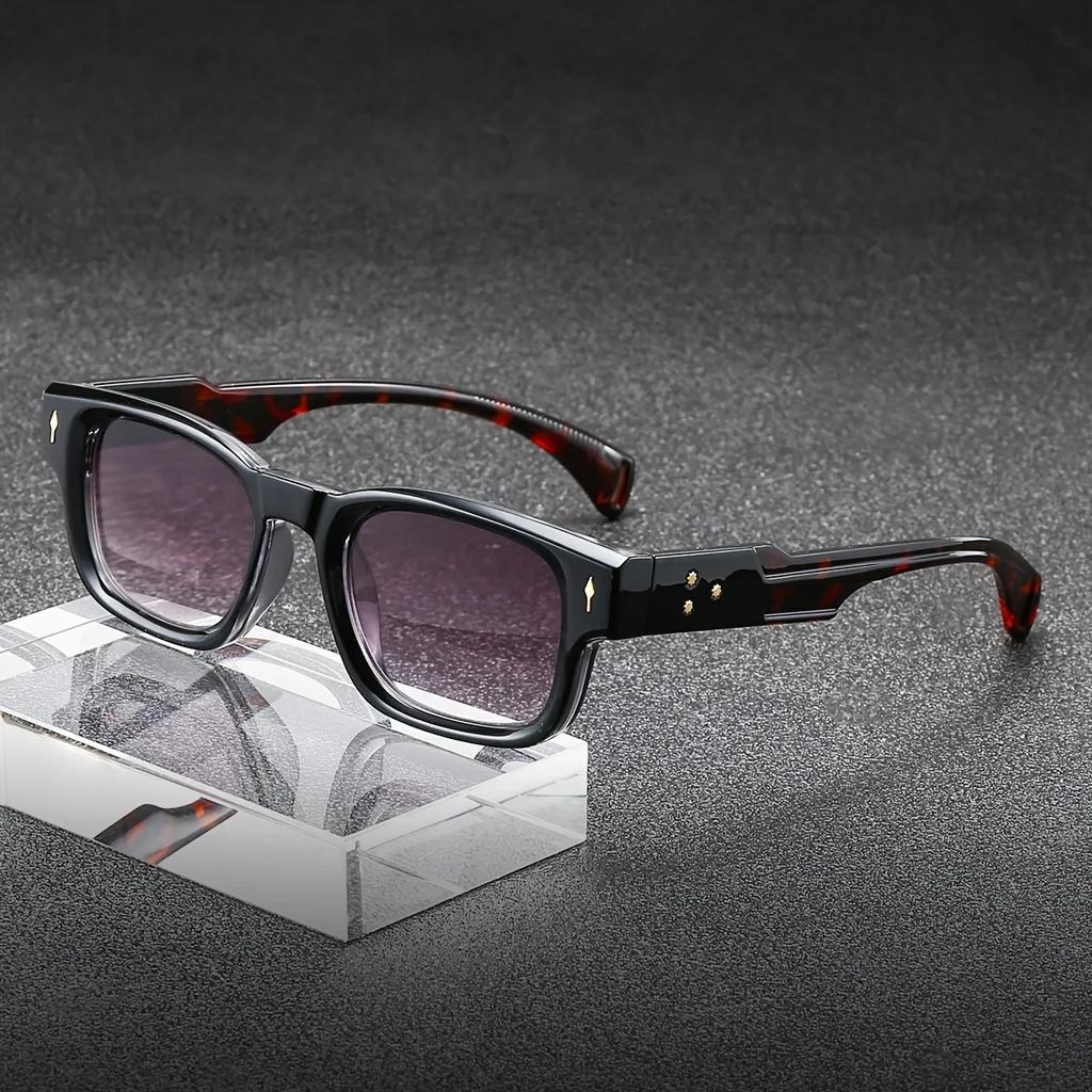 Мужская мода Новые очки для дальнозоркости Нейтральная мода Большая оправа Квадратные солнцезащитные очки для чтения Роскошные Новые солнцезащитные очки для чтения +4.0