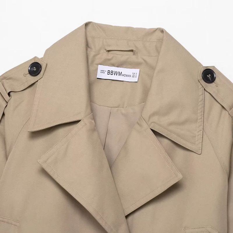 Araltay New Arrival Fashion Style Women's Clothing Fashion All-Match Minimalist Casual Style Double Breasted Short Trench Coat 3046259