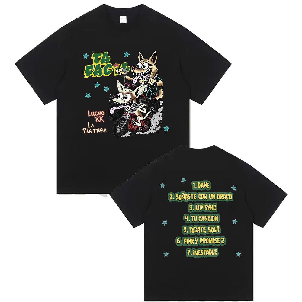 Rapper Ta Facil La Panter Lucho Rk Album 2026 Graphic T Shirt Mens Hip Hop Gothic Retro Cotton Short Sleeve Tshirts Streetwear