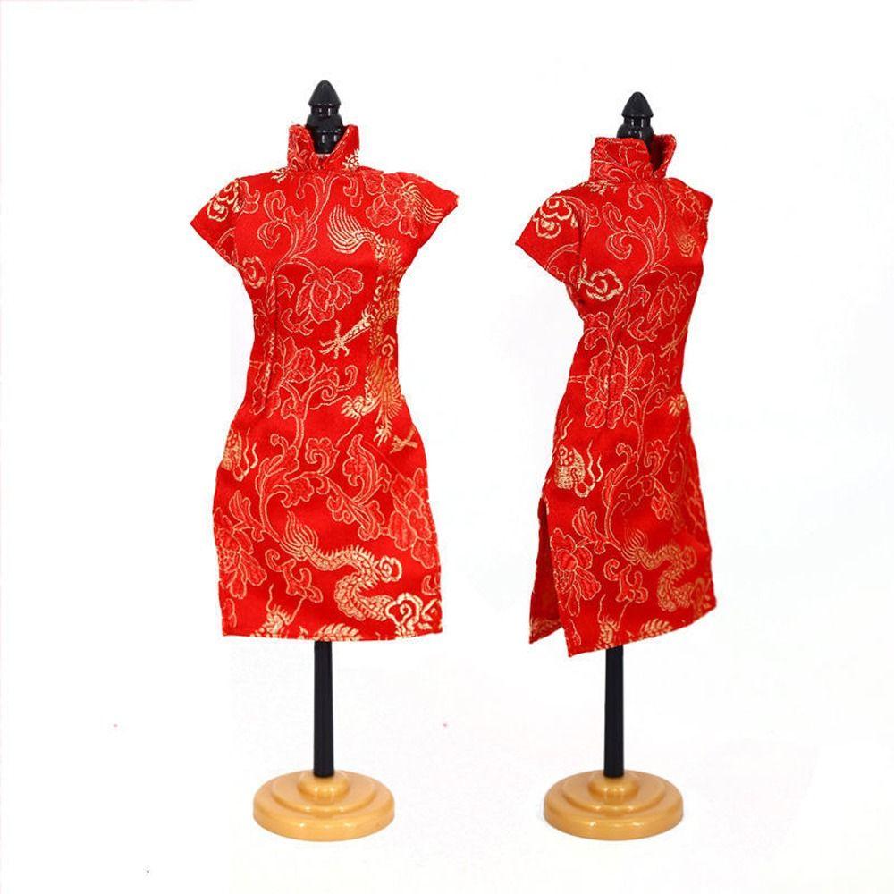 Аксессуары для кукол 30 см Уникальное платье Одежда Китайское традиционное платье Стиль ципао Модная вечерняя одежда для кукол 1/6 Праздничная одежда