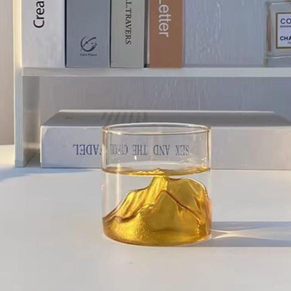 Transparent Retro Mountain Glass Creative Drinking Glasses New Small Glass Coffee Cup