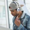 Koss KPH30iW Retro Style Headphones with Microphone and Touch Wired with White Blue On-Ear In-Line Remote, D-Profile Design, 3.5mm Plug, &