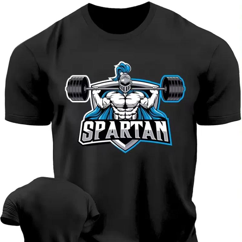 2024 Европа и США летняя повседневная мужская футболка для спортзала Футболка в мужском стиле с короткими рукавами быстросохнущая футболка