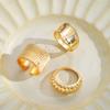 17KM 3-элементное кольцо из сплава неправильной геометрической формы, золотое персонализированное кольцо в стиле хип-хоп для женщин, ювелирные аксессуары