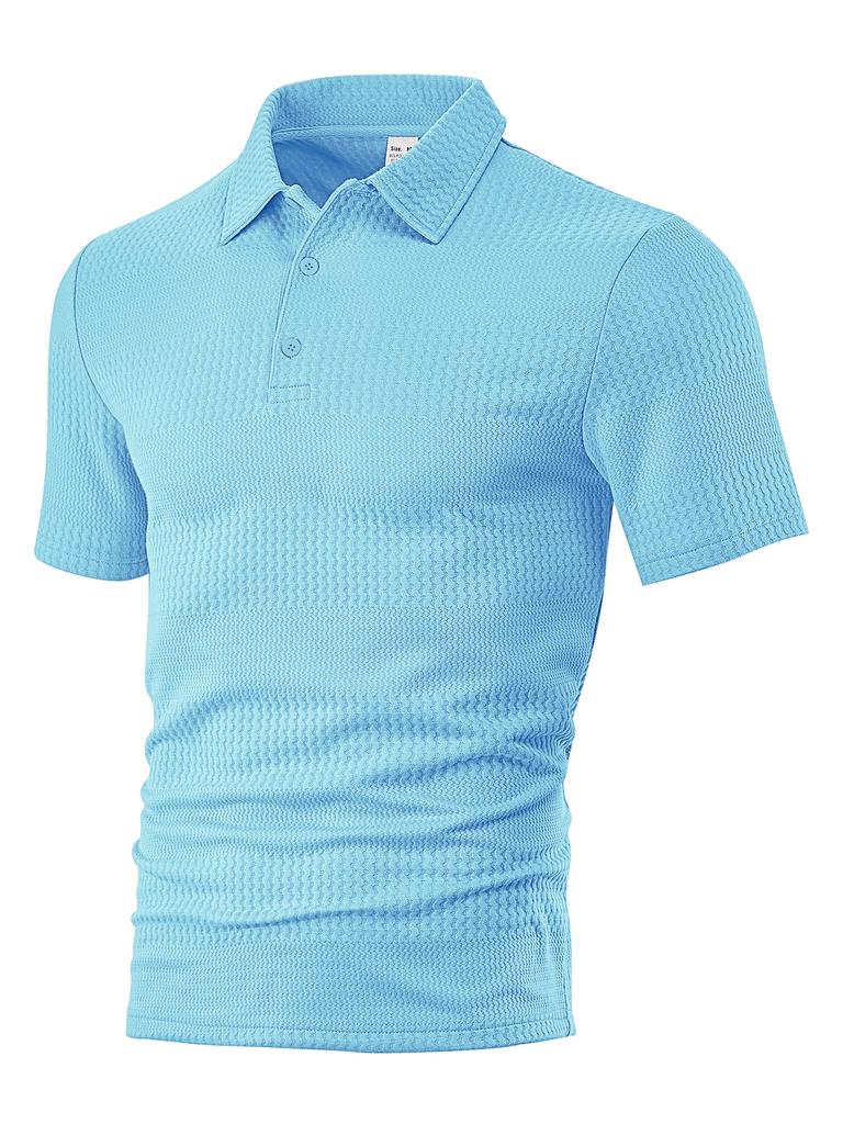 Fashion year European and American men's clothing new spot summer loose casual lapel jacquard short-sleeved polo shirt
