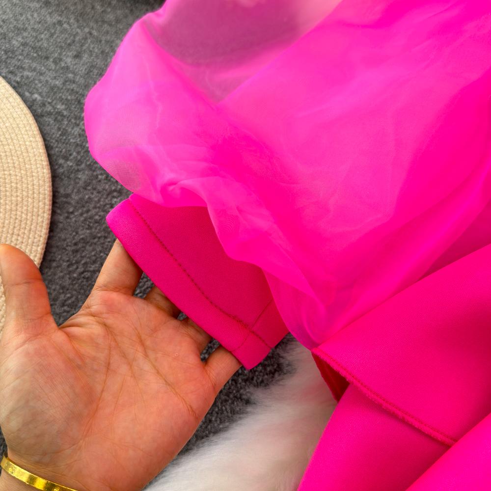 Элегантное женское платье, модное, с длинными рукавами, квадратным вырезом, запахнутой талией, оборками по краю, разрезом, запахнутым на бедрах, платье