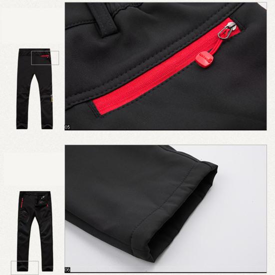 Уличные брюки ветрозащитные водонепроницаемые теплые плюшевые зимние брюки для пеших прогулок