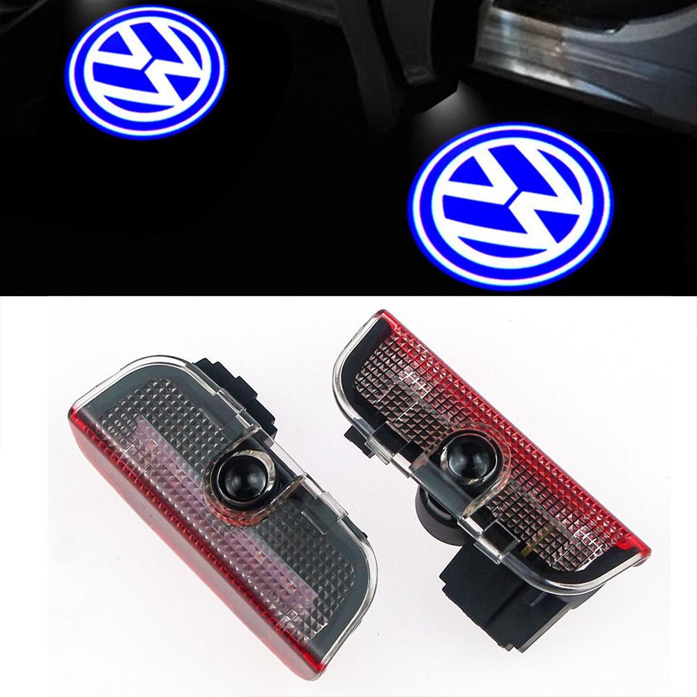 For VW Volkswagen Jetta MK5 Golf 2PCs LED Welcome Projector Light Door Lamp For VW Golf 5 6 7 7N Touran CC Passat Magotan B6 B7