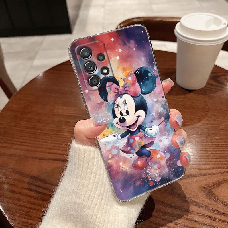 Прозрачный чехол Disney для Samsung Galaxy A57 A37 A56 A36 Чехлы A55 A54 A35 A26 A07 A17 A16 A06 A34 A15 Ударопрочный чехол Микки Маус