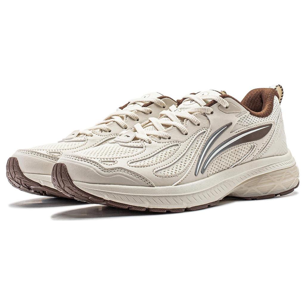 Li Ning Fuyao V2 Амортизирующие Скользкие Устойчивые к истиранию Низкие Беговые кроссовки Женские Жемчужно-белый ARXT022-3