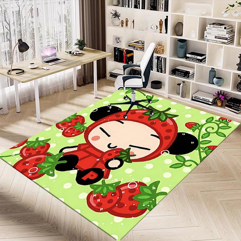 1PC strawberry cartoon Extra Large Non-Slip Floor carpet, Office, family, bedroom, Studio - Large Area Rug Indoor Rugs, Vibrant Colors-A254