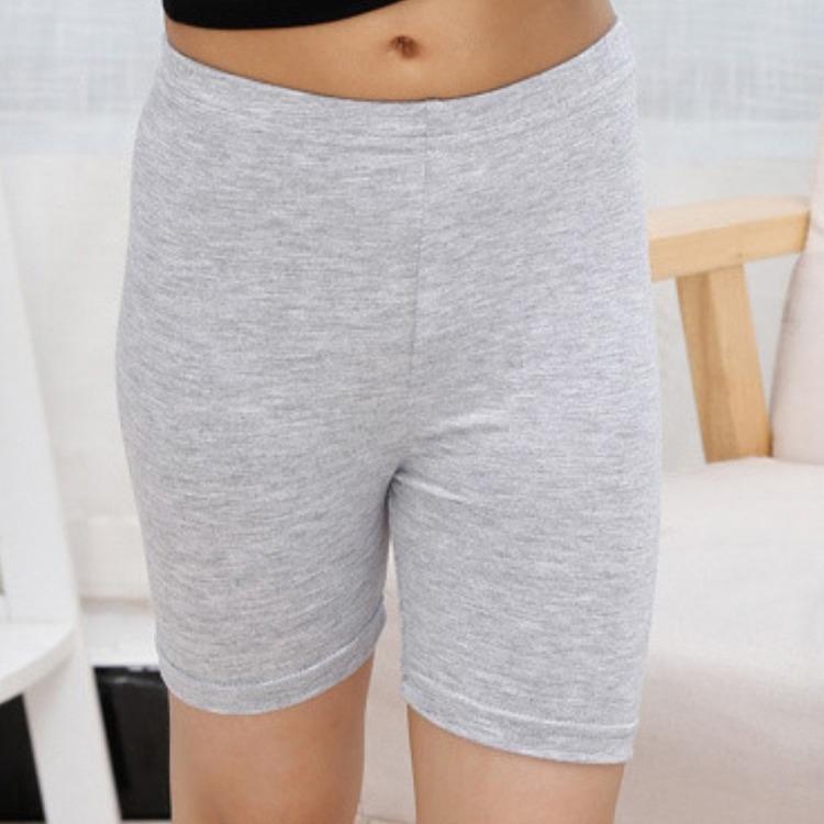 Детские дышащие хлопковые защитные штаны для девочек, однотонные шорты до колена, эластичные узкие мягкие леггинсы, летние