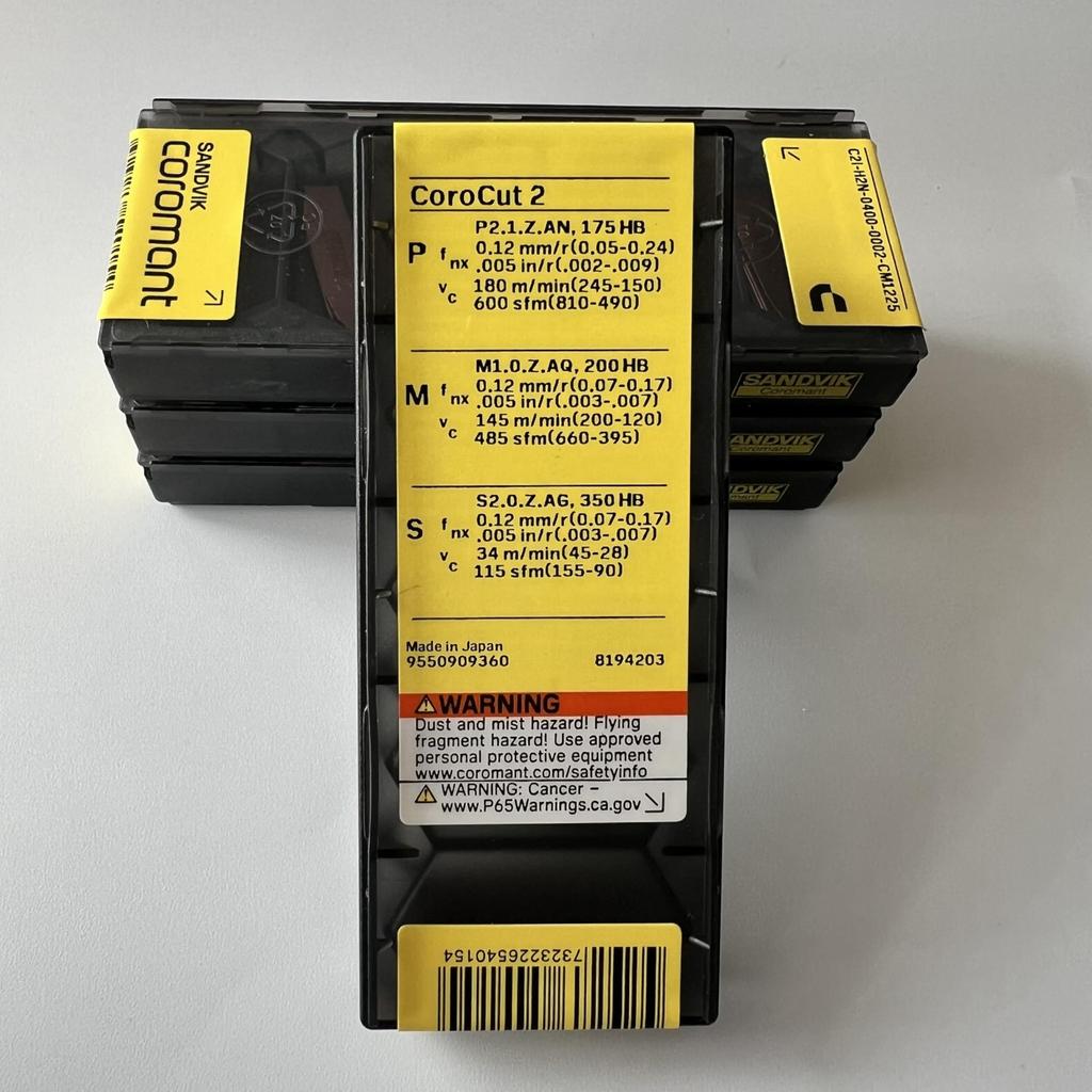 Sandvik / C2I-H2N-0400-0002-CM 1225 / Оригинальные шведские твердосплавные лезвия 5 шт.