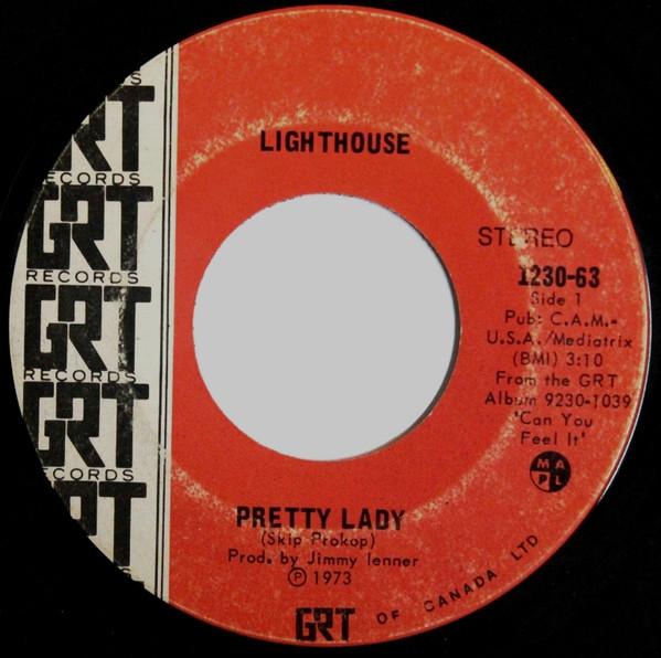 7-дюймовая пластинка LIGHTHOUSE 2 Pretty Lady Bright Side 123063 GRT 1973 Канада Рок Б/у