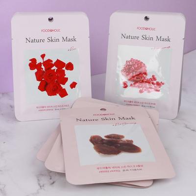 (30 листов) Маска для лица Nature Skin Moist (Роза, Гранат, Красный женьшень)