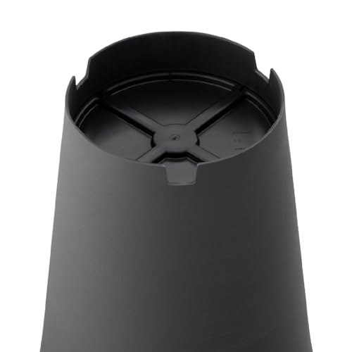 Richell Grainy Pot Cover, Dark Gray, for 10-inch Pots, Tall Type, Securely Covers Pots