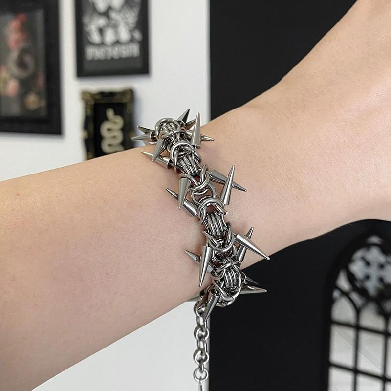 Punk Grunge Rock Rivet Bracelet Cool Niche Bracelet Goth Charm Jewelry Hip Hop Accessories