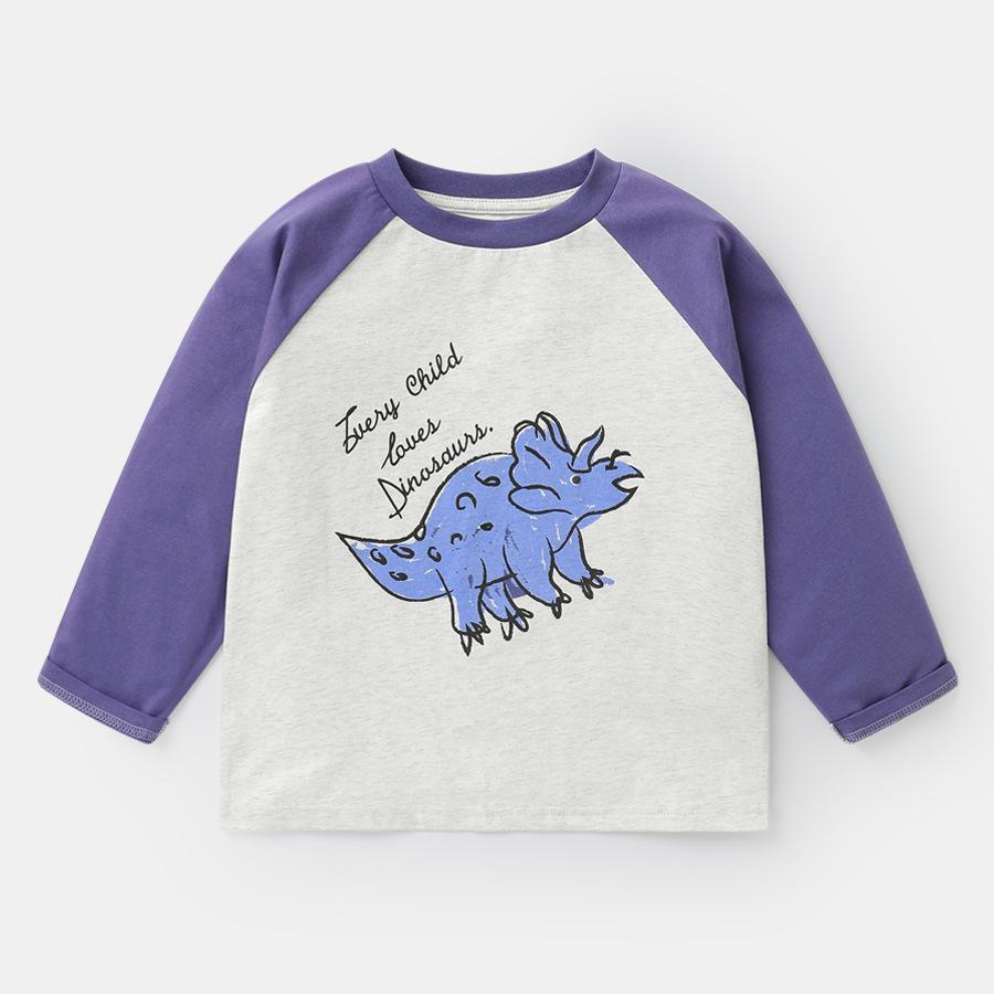 Футболка для мальчиков из антибактериального хлопка с длинными рукавами в полоску