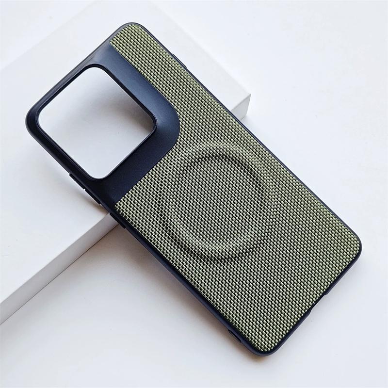 Деловой Sle Technology Плетеная кожаная магнитная чехол-книжка для Motorola Signature Edge70 Ultra Fusion для Magsafe Зарядка Защитная крышка