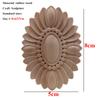 Vintage Unpainted Wood Carved Decal Corner Applique Frame For Home Furniture Wall Cabinet Door Decorative Wooden Miniature Craft