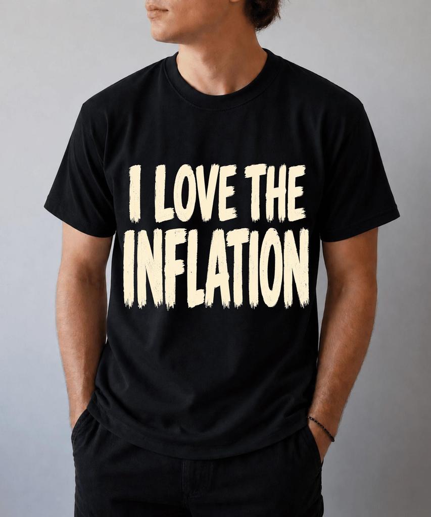 I Love The Inflation Political Humor Statement T-Shirt, Economic Satire Gift, Political Humor Gift, Inflation Joke Graphic Tee