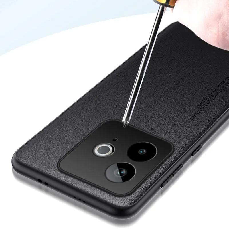 Plain Leather Phone Case for Realme GT 7 Matte Silicone Soft Bumper Cover Cases For Realme GT7 GT 7T GT 7Pro Funda