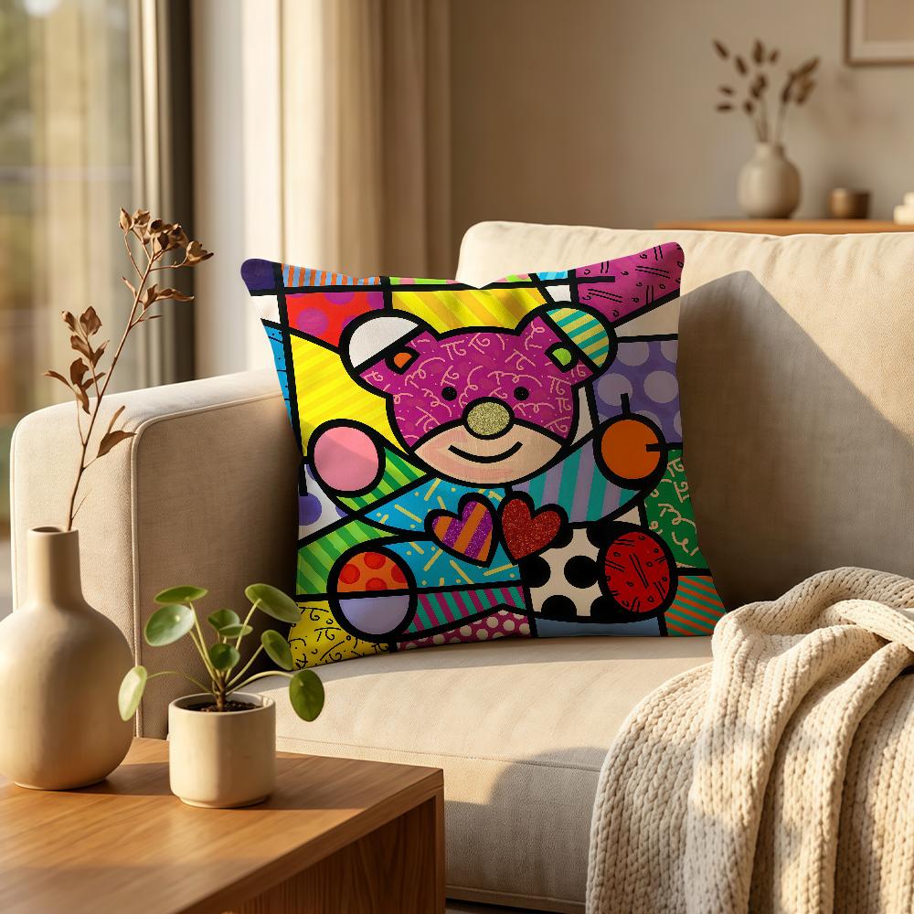 Fashion print BBrittoES cushion cover Comfortable Decorative For Bedroom Living room Dormitory Picnic and Holiday Decoration