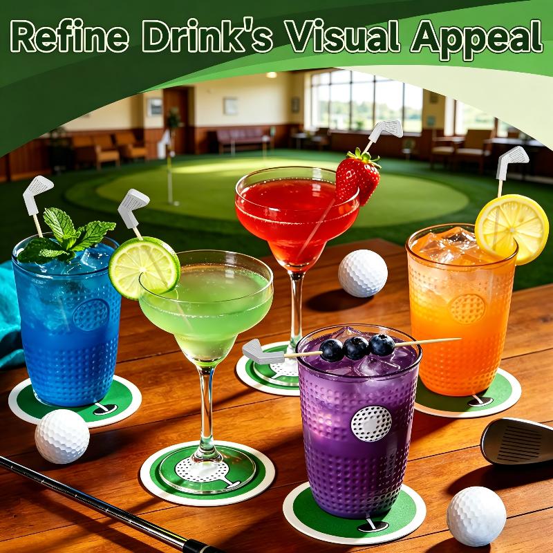Golf Cocktail Picks 4.7 IN Appetizer Toothpicks Wooden Fancy Skewer for Fruit Sandwiches Party Decor
