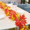 Thanksgiving Decorations for Home Large Maple Leaves 9Ft Plug in Thanksgiving Garland with Lights 50 Orange Bulbs UL Certified Connectable Fall