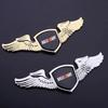 cwznhv1 for Mitsubishi ASX Lancer Cordia Pajero Outlander Eclipse Galant Mirage Metal Chromed Front Hood Emblem Badge Sticker for Car