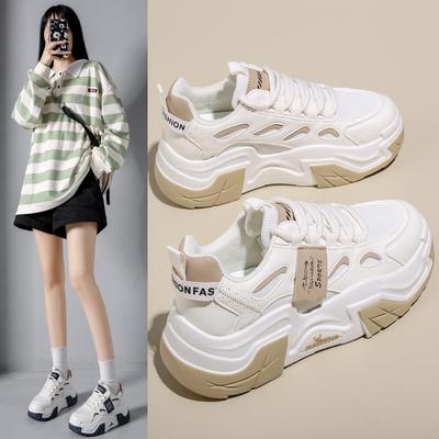 Весенние новые износостойкие кроссовки с толстой подошвой, универсальная повседневная женская обувь