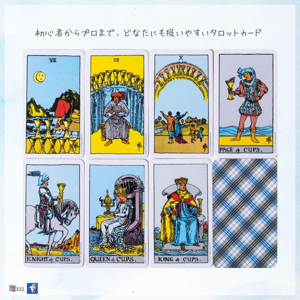 Tarot Waite miniature tarot Japanese instruction manual authentic product I.I.J. Rider-Waite Miniature, 78-card set, edition, size, reading, included,
