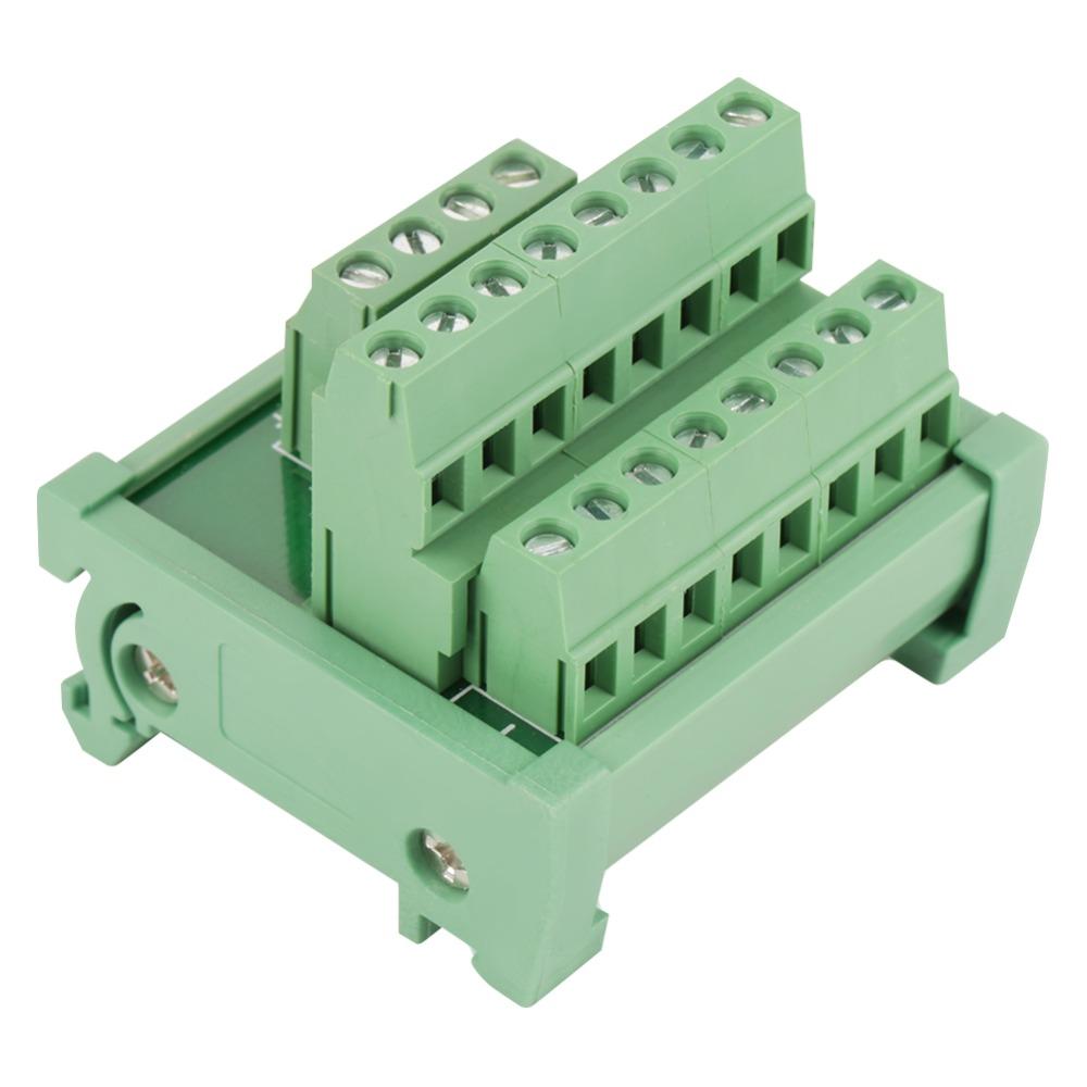 52 *49*46mm Breakout Board 2 In 8 Out Terminal Blocks Module DIN Rail Mounting