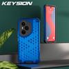 KEYSION Противоударный бронированный чехол для HONOR 400 Pro 5G Мягкий силикон+ПК Прозрачная сотовая задняя крышка для телефона Huawei Honor 400