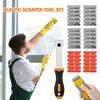 32PCS Scraper Blade Tool Auto Film Sticker Glue Ice Remover Razor Window Gap Glass Ceramic Kitchen Home Car Cleaner Squeegee