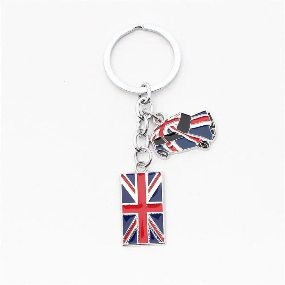 Bag Purse Charm Excellent Quality Key Chain UK Flag Keychain Union Jack Keyring GB British Flag Heart Pendant